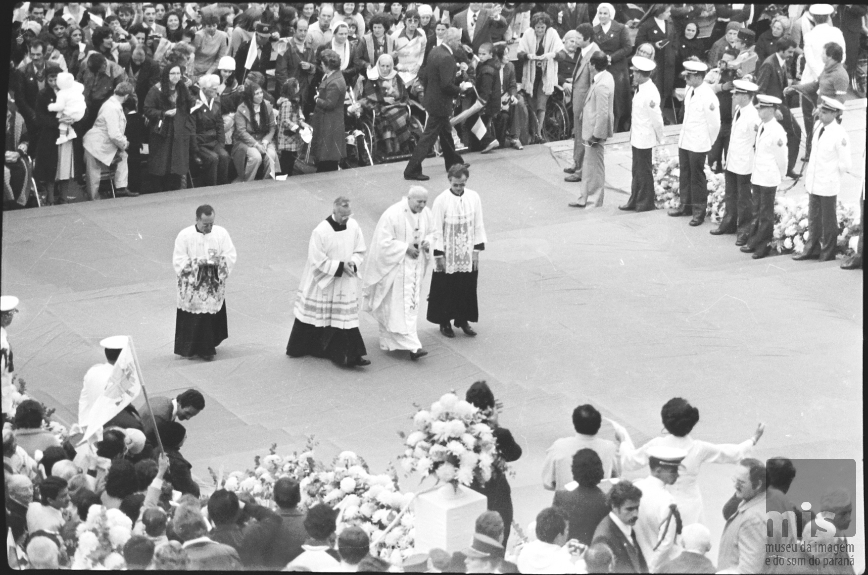 Visita do Papa a Curitiba com missa no Centro Cívico, 06 de julho de 1980 (Coleção Palácio Iguaçu)