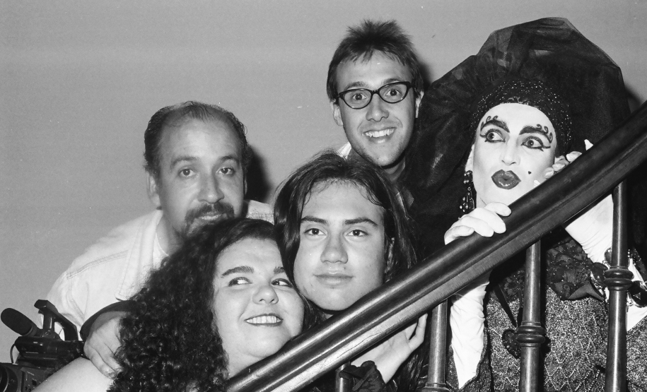 Tiomkim, Estevan e os atores do filme teia de renda negra